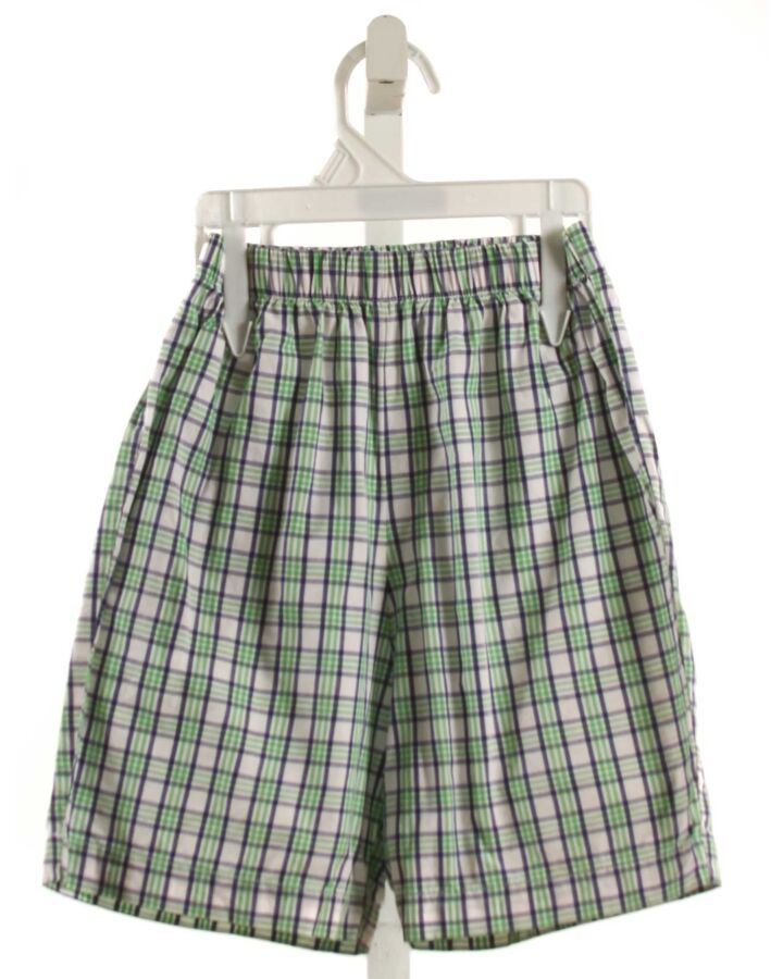 BELLA BLISS  GREEN  PLAID  SHORTS