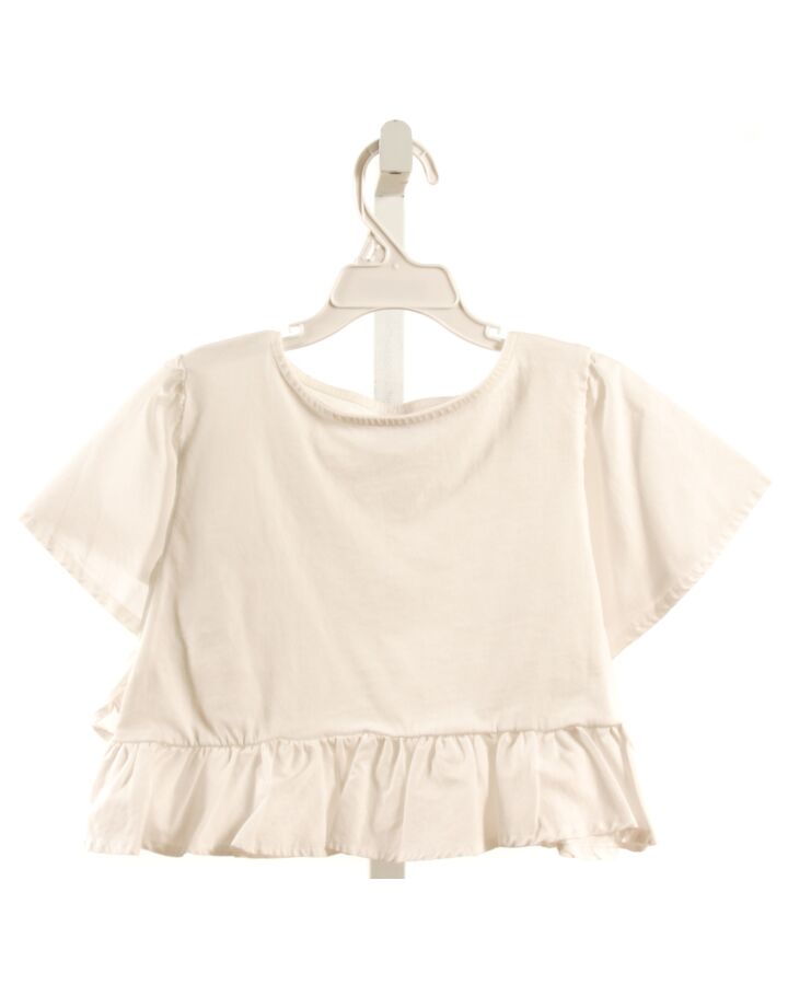 ZARA  WHITE    SHIRT-SS WITH RUFFLE