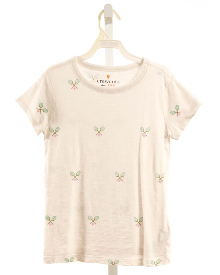 CREWCUTS  WHITE  PRINT  KNIT SS SHIRT