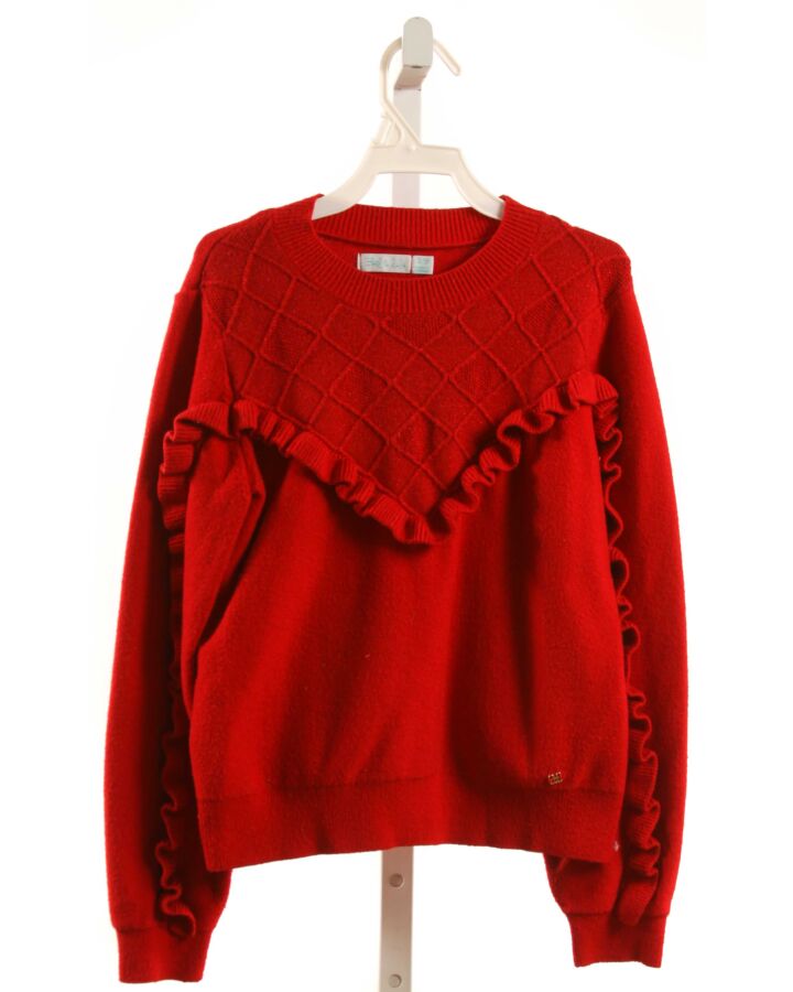 ABEL & LULA  RED    SWEATER WITH RUFFLE