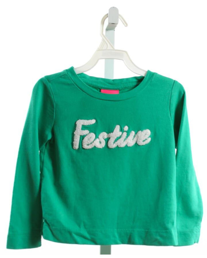 LILLY PULITZER  GREEN   APPLIQUED PULLOVER