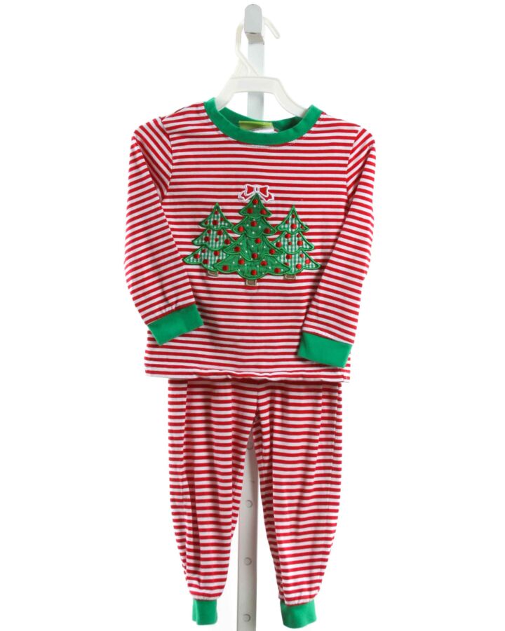 CLASSIC WHIMSY  RED  STRIPED APPLIQUED LOUNGEWEAR