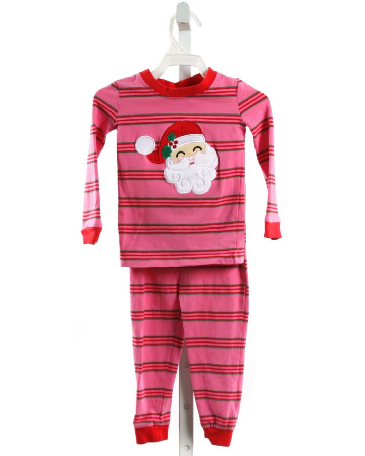 CLASSIC WHIMSY  HOT PINK  STRIPED APPLIQUED LOUNGEWEAR