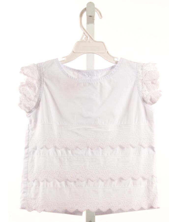 THE BEAUFORT BONNET COMPANY  WHITE    SLEEVELESS SHIRT WITH EYELET TRIM