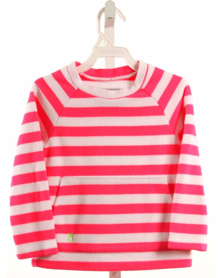 DUDLEY STEPHENS  HOT PINK FLEECE STRIPED  PULLOVER