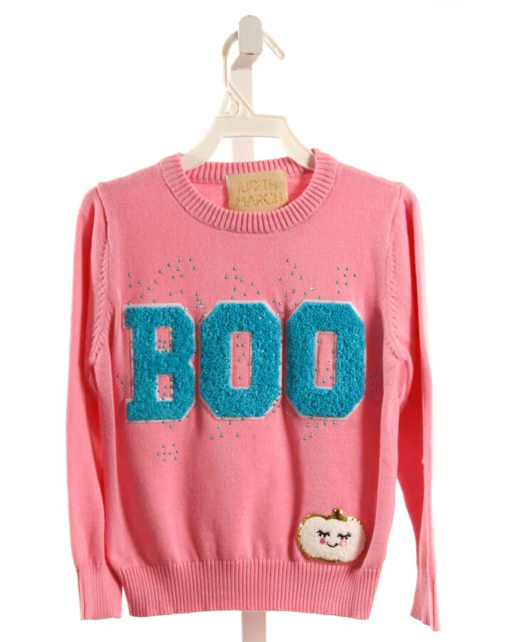 JUDITH MARCH  PINK   APPLIQUED SWEATER