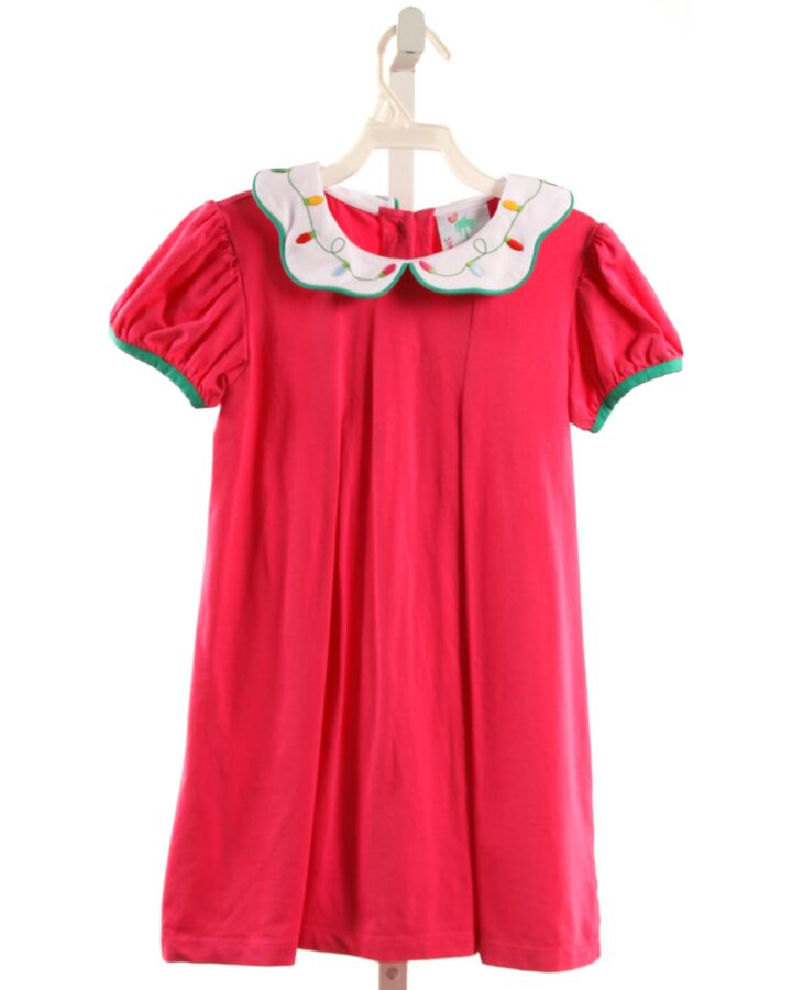 SHRIMP & GRITS  HOT PINK   EMBROIDERED KNIT DRESS