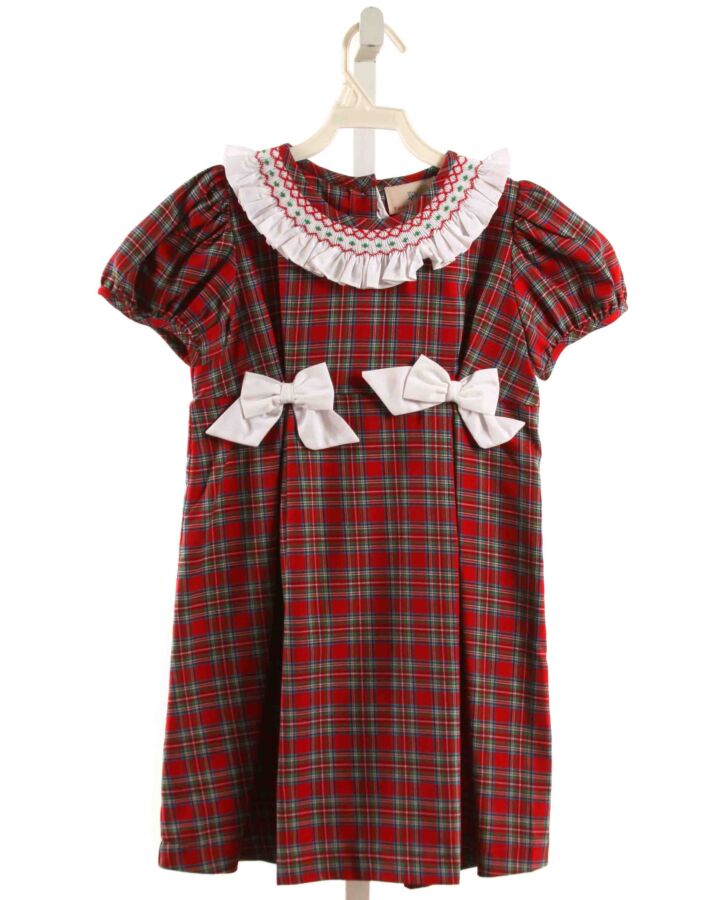 SMOCKINGBIRD  RED  PLAID  DRESS WITH BOW