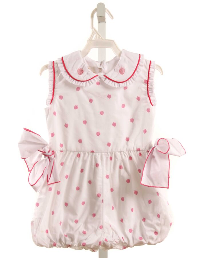 SAL & PIMENTA  PINK  PRINT  ROMPER WITH BUBBLE HEM