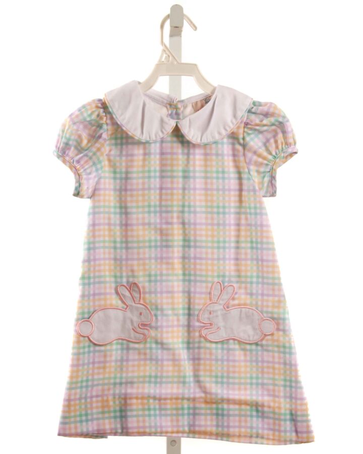 SMOCKINGBIRD  MULTI-COLOR  PLAID APPLIQUED DRESS