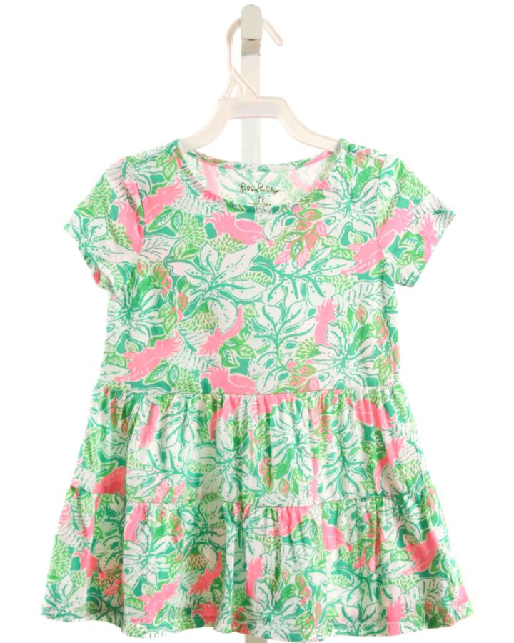 LILLY PULITZER  GREEN  FLORAL  KNIT DRESS