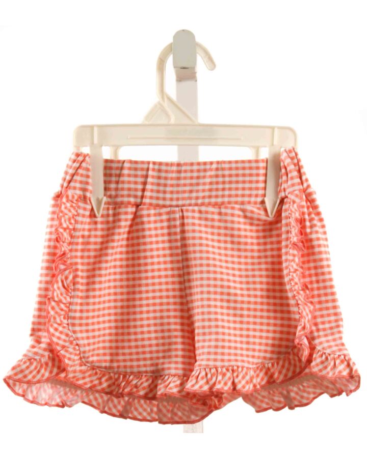 SERENDIPITY  PINK  GINGHAM  SHORTS WITH RUFFLE