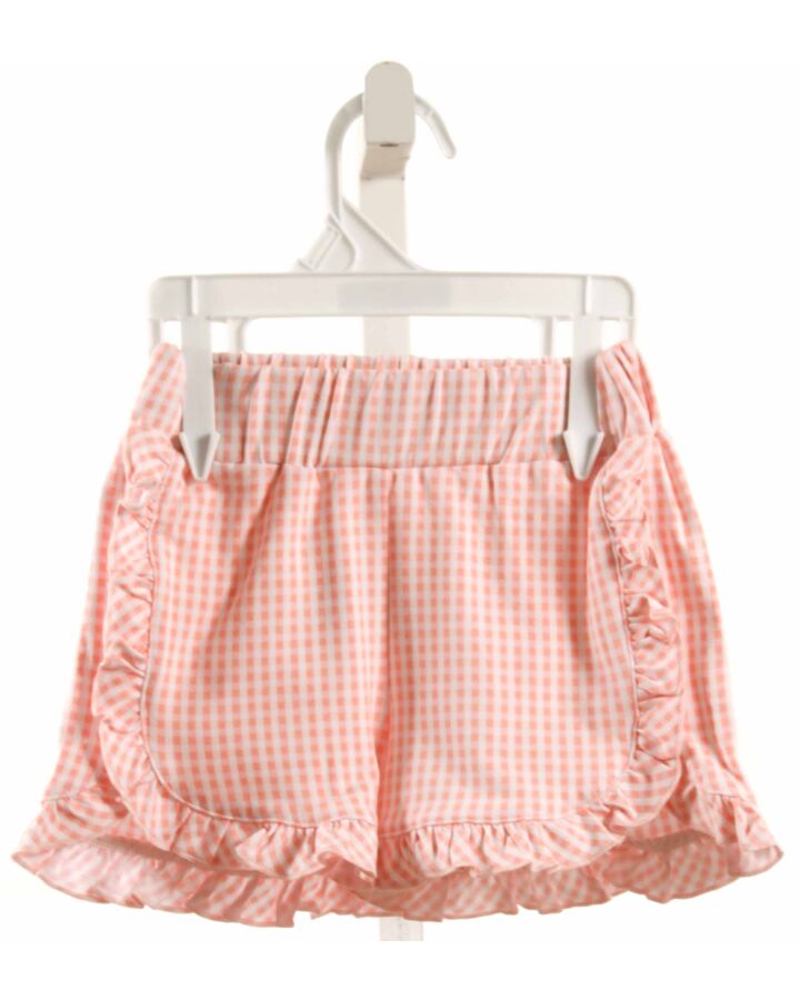 SERENDIPITY  LT PINK  GINGHAM  SHORTS WITH RUFFLE