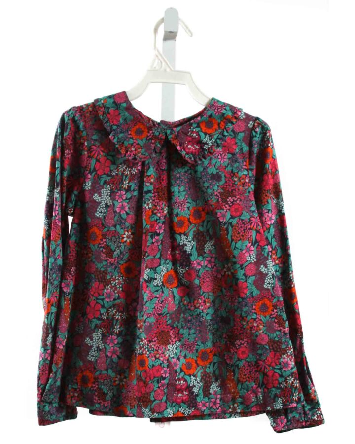 JACADI  PINK  FLORAL  SHIRT-LS