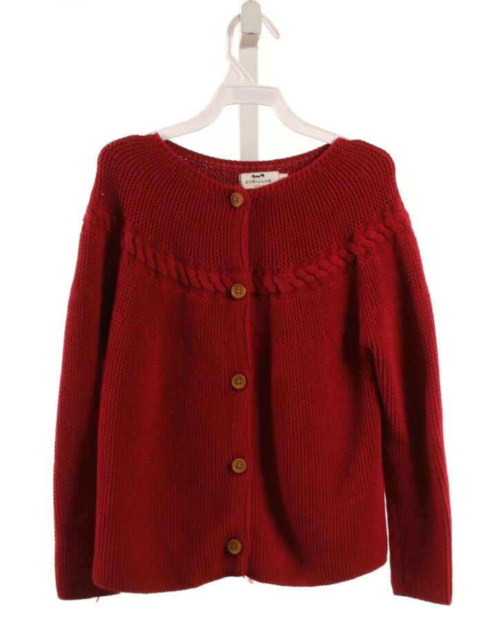 CYRILLUS  CRIMSON    CARDIGAN