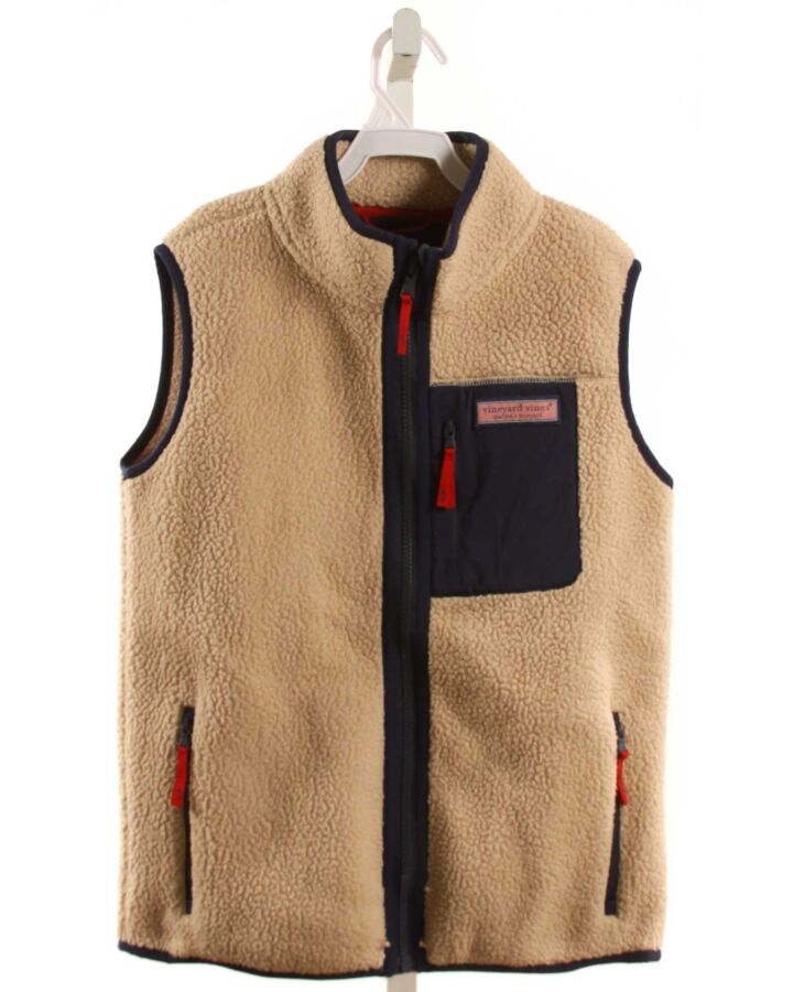 VINEYARD VINES  BROWN FLEECE   VEST