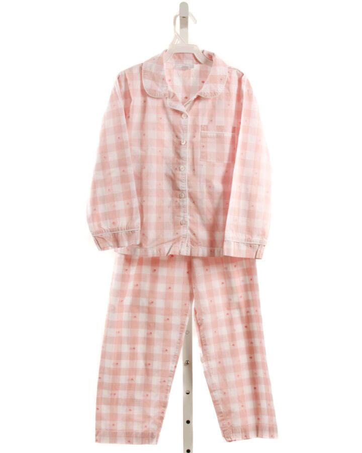THE LITTLE WHITE COMPANY  LT PINK  GINGHAM  LOUNGEWEAR