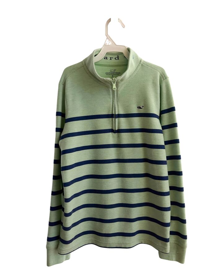 VINEYARD VINES  GREEN  STRIPED  PULLOVER