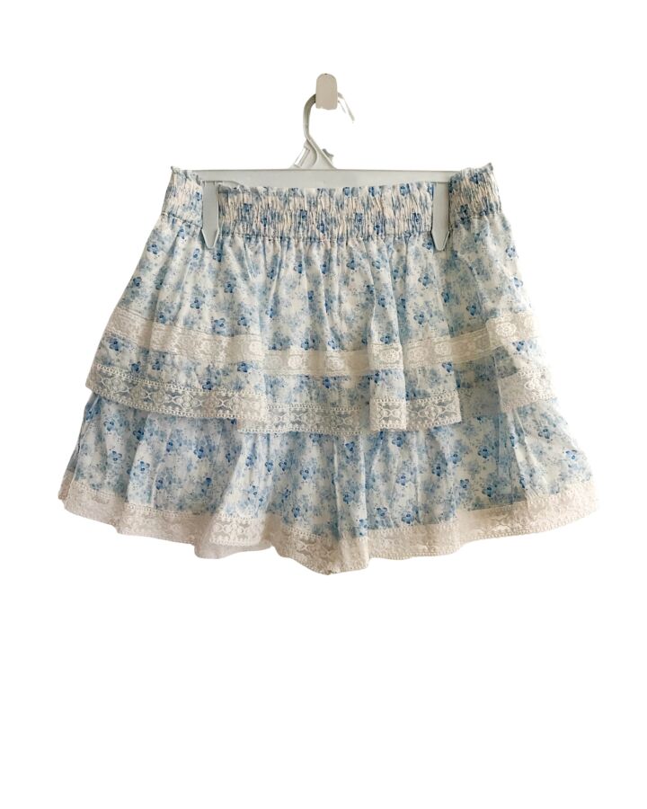 ALTARD STATE  BLUE  FLORAL  SHORTS WITH EYELET TRIM