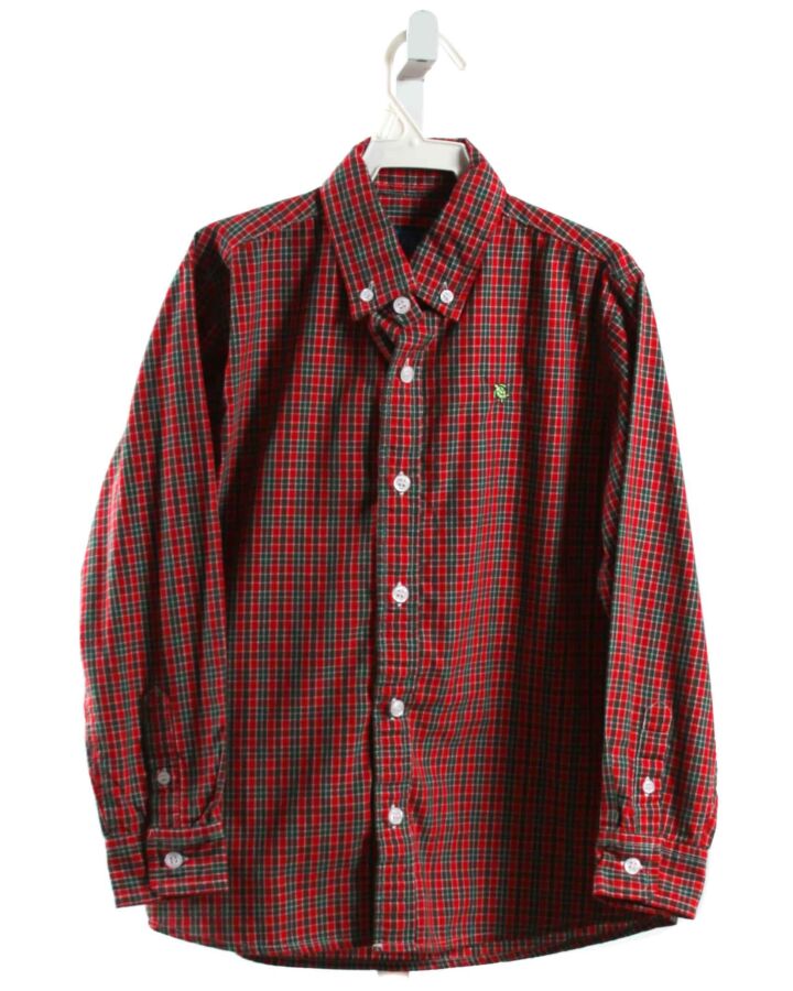 J. BAILEY  RED  PLAID  DRESS SHIRT