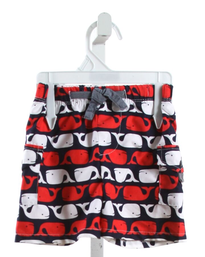 MUD PIE  RED  PRINT  SWIM TRUNKS