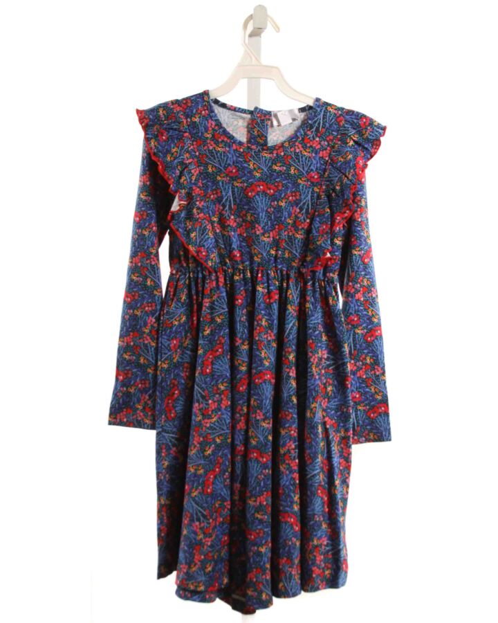 THE PROPER PEONY  BLUE KNIT FLORAL  DRESS