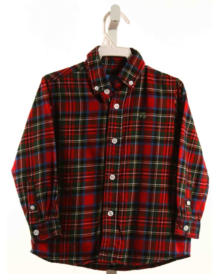 J. BAILEY  RED  PLAID  DRESS SHIRT