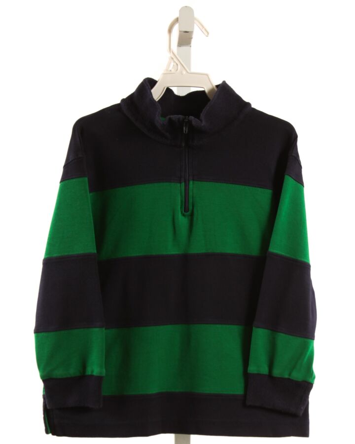 FLORENCE EISEMAN  GREEN  STRIPED  PULLOVER