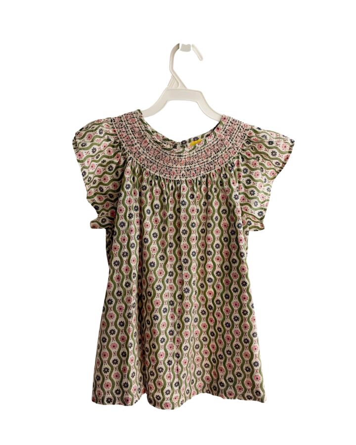 MINI BODEN  MULTI-COLOR  FLORAL SMOCKED SLEEVELESS SHIRT