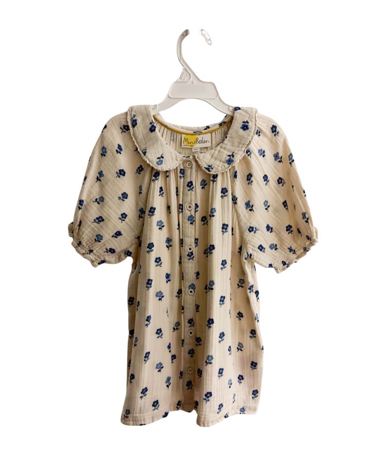 MINI BODEN  BLUE  FLORAL  DRESS SHIRT