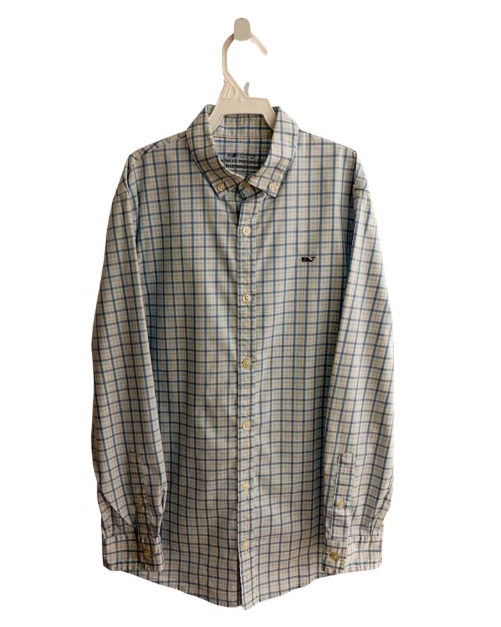 VINEYARD VINES  BLUE  PLAID  DRESS SHIRT