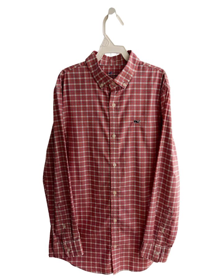 VINEYARD VINES  PINK  PLAID  DRESS SHIRT