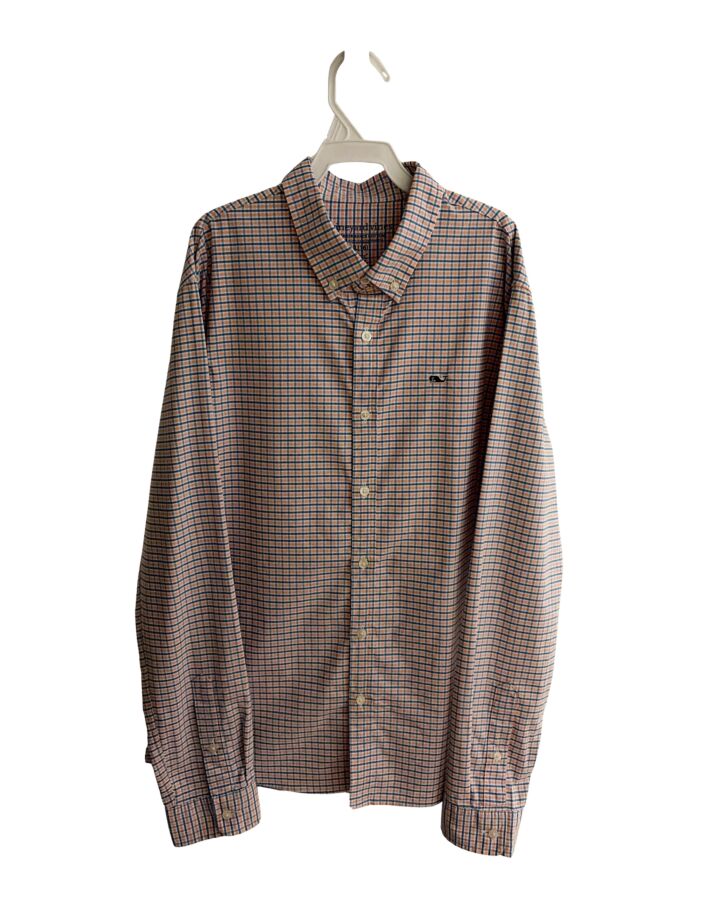 VINEYARD VINES  BLUE  PLAID  DRESS SHIRT