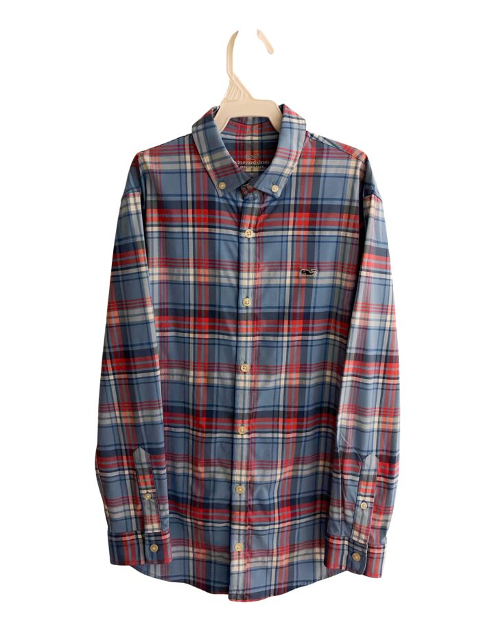 VINEYARD VINES  BLUE  PLAID  DRESS SHIRT