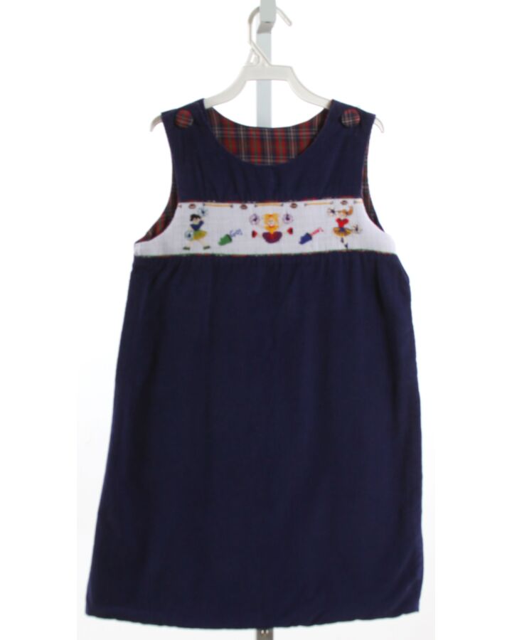 BEAUX ET BELLES  NAVY CORDUROY  SMOCKED DRESS