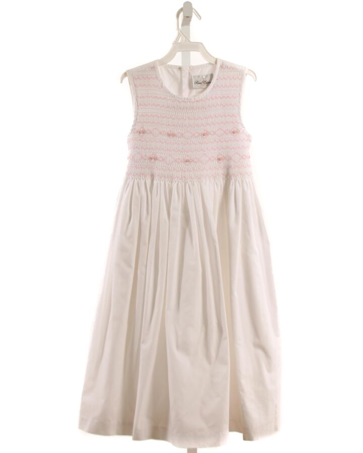 RARE EDITIONS  WHITE   SMOCKED DRESS