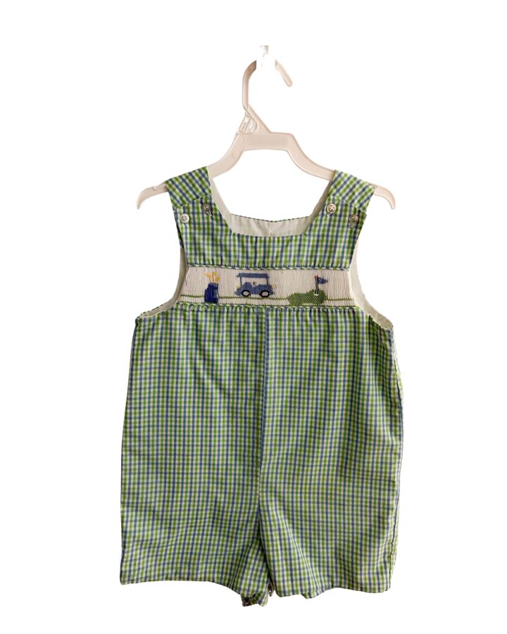 BAILEY BOYS  LIME GREEN  PLAID SMOCKED JON JON