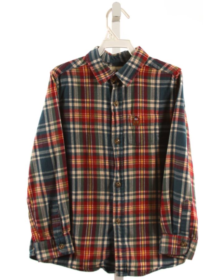 KIEL JAMES PATRICK  MULTI-COLOR FLANNEL PLAID  DRESS SHIRT