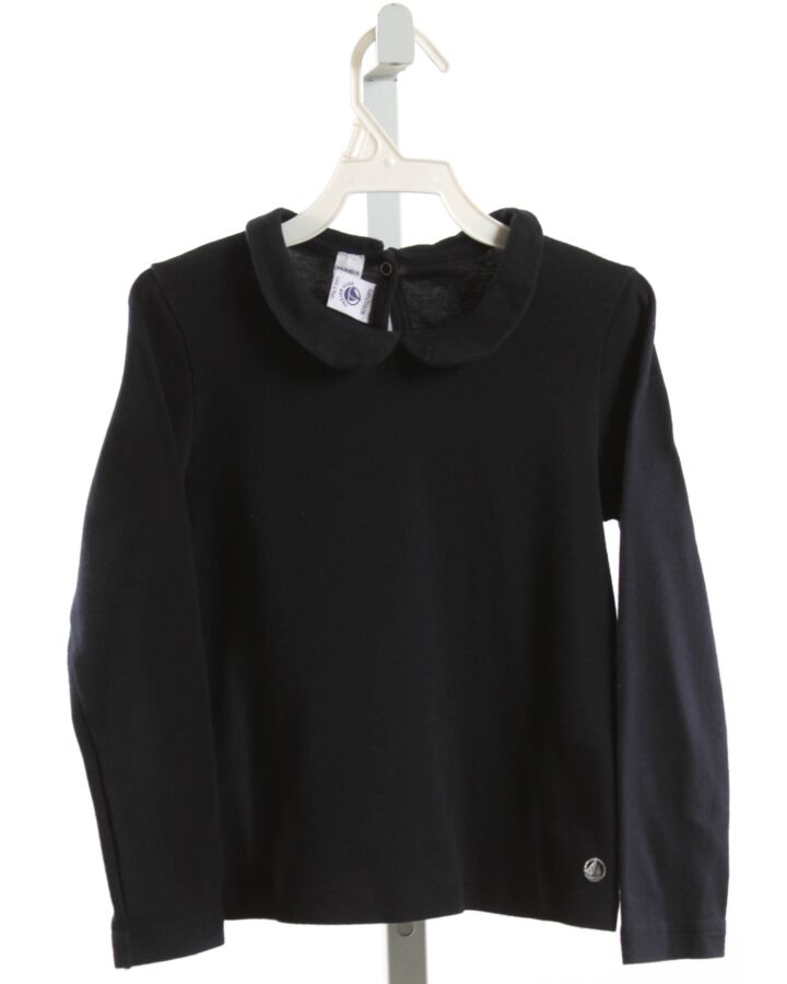 PETIT BATEAU  BLACK    KNIT LS SHIRT