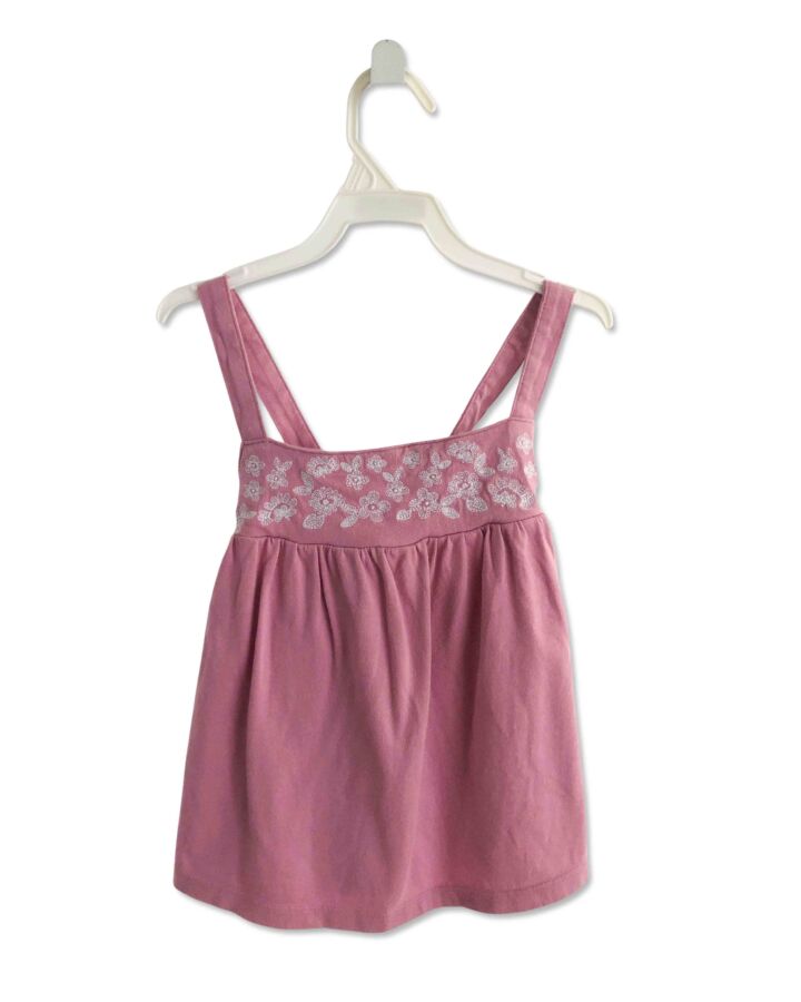 MINI BODEN  LAVENDER  FLORAL EMBROIDERED SLEEVELESS SHIRT