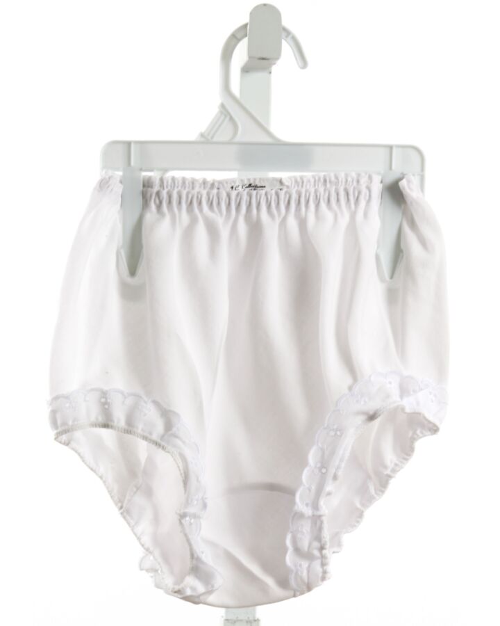 I.C. COLLECTIONS  WHITE    BLOOMERS WITH EYELET TRIM