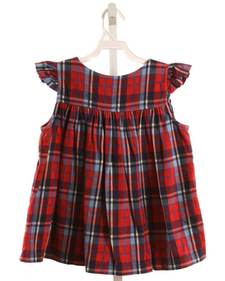 HANNAH KATE  RED FLANNEL   SLEEVELESS SHIRT