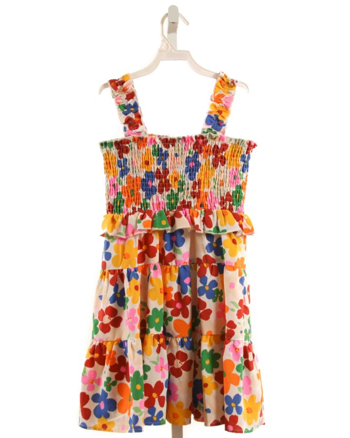 BABY SARA  MULTI-COLOR  FLORAL SMOCKED DRESS