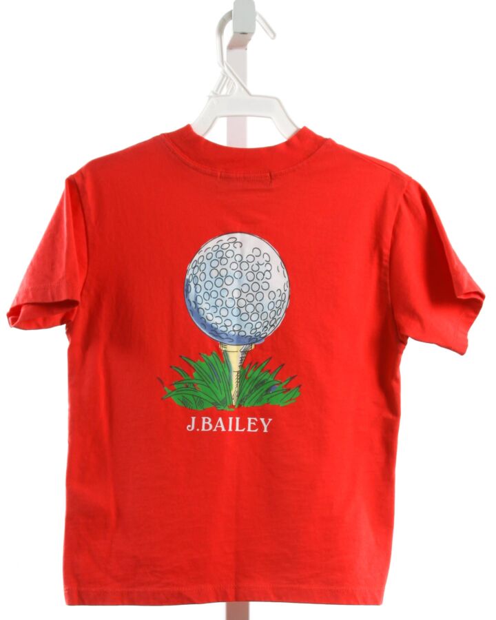 J. BAILEY  RED   PRINTED DESIGN T-SHIRT