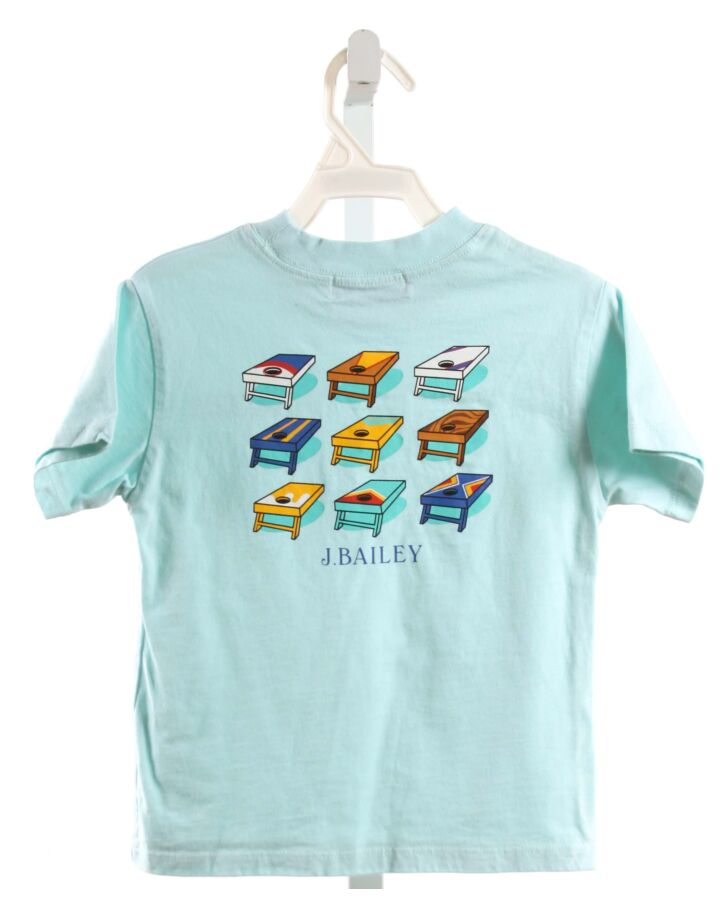 J. BAILEY  AQUA   PRINTED DESIGN T-SHIRT