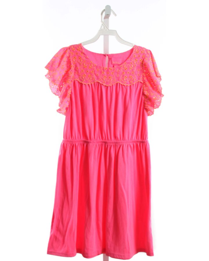 LILLY PULITZER  HOT PINK    KNIT DRESS WITH EYELET TRIM