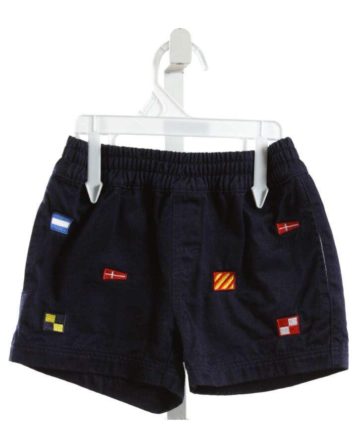 THE BEAUFORT BONNET COMPANY  NAVY   EMBROIDERED SHORTS