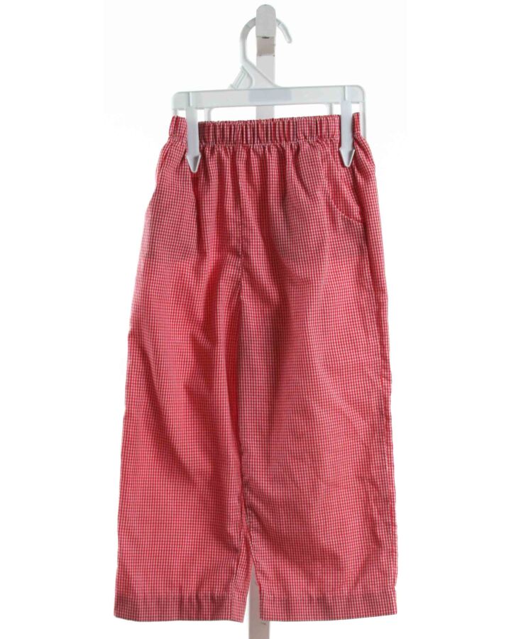 STITCHY FISH  RED  GINGHAM  PANTS