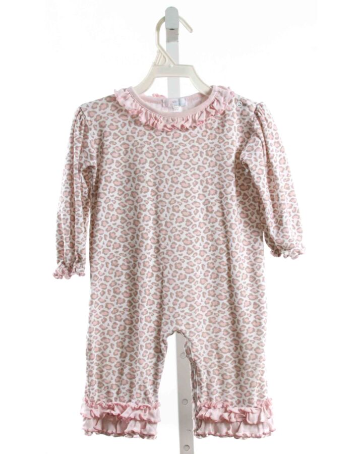 BABY BLISS  PINK    KNIT ROMPER WITH RUFFLE