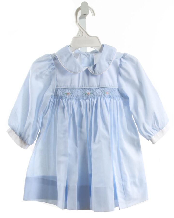 BABY BLESSINGS  LT BLUE   SMOCKED DRESS